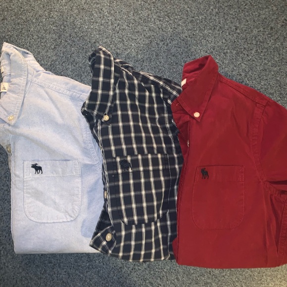 Lot of 3 Abercrombie and Fitch long sleeved shirts - Picture 1 of 4